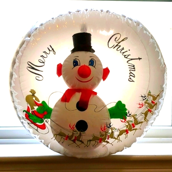 NWT Nasco vinyl inflatable snowball with a Snowman inside - Picture 1 of 16